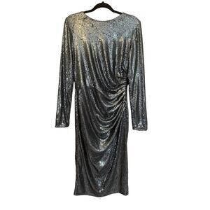 Dress The Population Dress Silver XL NWT